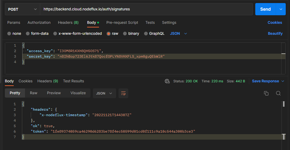 Generate Authorization Key